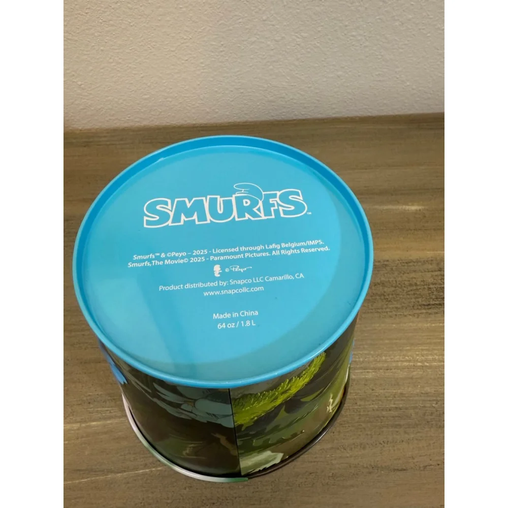 Smurfs 2025 AMC Exclusive Popcorn Bucket Tin Smurfette